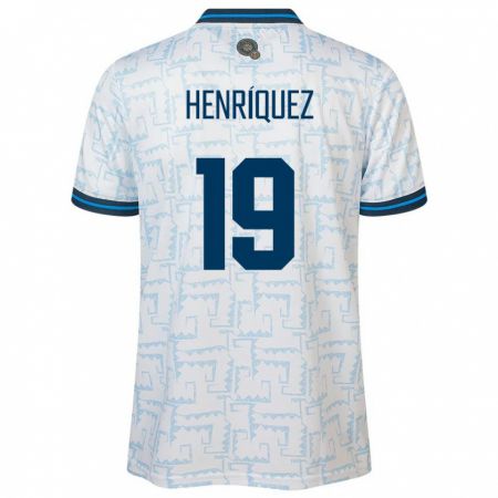 Kandiny Kinder El Salvador Alejandro Henríquez #19 Weiß Auswärtstrikot Trikot 24-26 T-Shirt