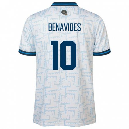 Kandiny Kinder El Salvador Matthew Benavides #10 Weiß Auswärtstrikot Trikot 24-26 T-Shirt