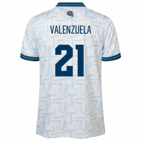 Kandiny Kinder El Salvador Ana Valenzuela #21 Weiß Auswärtstrikot Trikot 24-26 T-Shirt