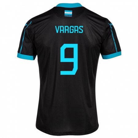 Kandiny Kinder Honduras Nayrobi Vargas #9 Schwarz Auswärtstrikot Trikot 24-26 T-Shirt