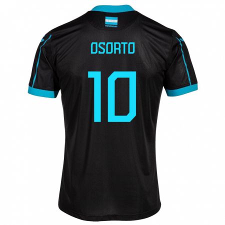 Kandiny Kinder Honduras Roberto Osorto #10 Schwarz Auswärtstrikot Trikot 24-26 T-Shirt