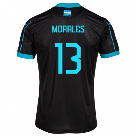 Kandiny Kinder Honduras Maikol Morales #13 Schwarz Auswärtstrikot Trikot 24-26 T-Shirt