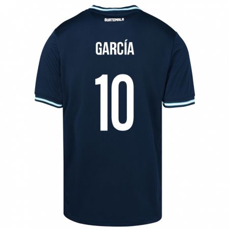 Kandiny Kinder Guatemala Gabriel García #10 Blau Auswärtstrikot Trikot 24-26 T-Shirt