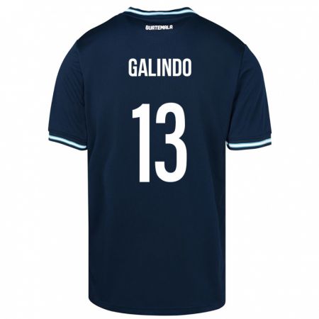 Kandiny Kinder Guatemala Alejandro Galindo #13 Blau Auswärtstrikot Trikot 24-26 T-Shirt