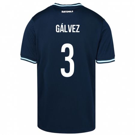 Kandiny Kinder Guatemala Fredy Gálvez #3 Blau Auswärtstrikot Trikot 24-26 T-Shirt