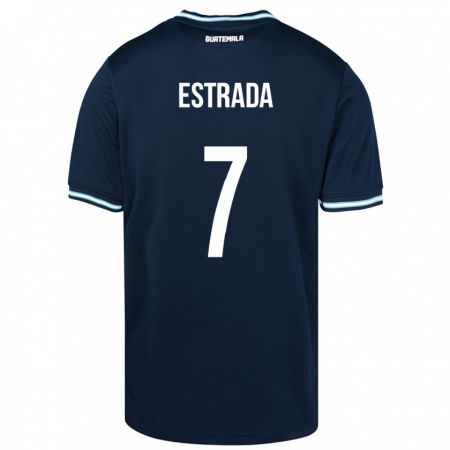 Kandiny Kinder Guatemala Javier Estrada #7 Blau Auswärtstrikot Trikot 24-26 T-Shirt