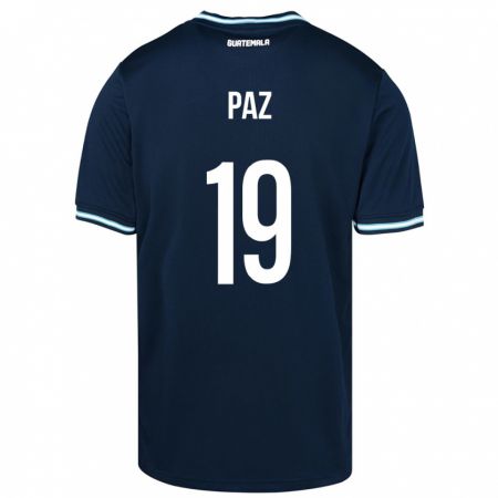 Kandiny Kinder Guatemala Vidal Paz #19 Blau Auswärtstrikot Trikot 24-26 T-Shirt