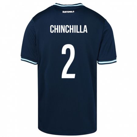 Kandiny Kinder Guatemala Nicolás Chinchilla #2 Blau Auswärtstrikot Trikot 24-26 T-Shirt