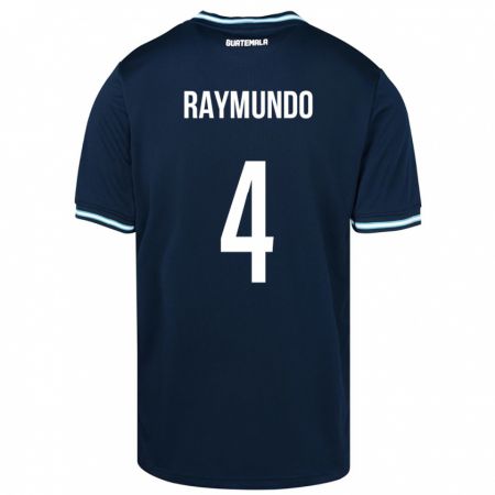 Kandiny Kinder Guatemala Cristopher Raymundo #4 Blau Auswärtstrikot Trikot 24-26 T-Shirt