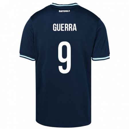 Kandiny Kinder Guatemala Oseas Guerra #9 Blau Auswärtstrikot Trikot 24-26 T-Shirt