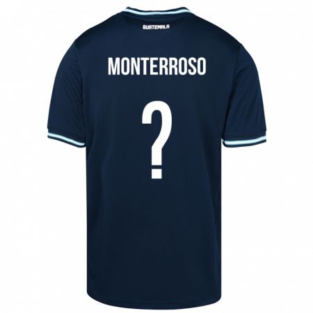 Kandiny Kinder Guatemala María Monterroso #0 Blau Auswärtstrikot Trikot 24-26 T-Shirt