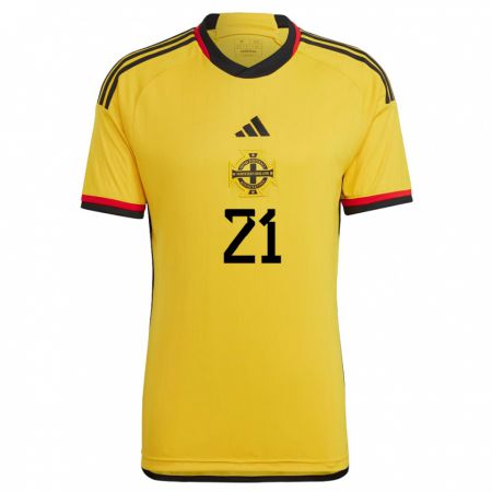 Kandiny Kinder Nordirland Josh Magennis #21 Weiß Auswärtstrikot Trikot 24-26 T-Shirt