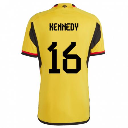 Kandiny Kinder Nordirland Matty Kennedy #16 Weiß Auswärtstrikot Trikot 24-26 T-Shirt