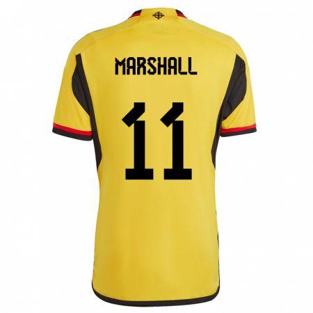 Kandiny Kinder Nordirland Callum Marshall #11 Weiß Auswärtstrikot Trikot 24-26 T-Shirt