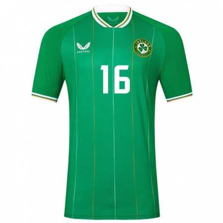 Kandiny Herren Irische Caoimhín Kelleher #16 Grün Heimtrikot Trikot 24-26 T-Shirt