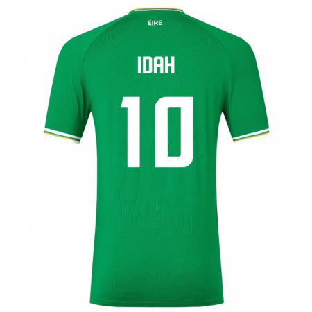 Kandiny Herren Irische Adam Idah #10 Grün Heimtrikot Trikot 24-26 T-Shirt
