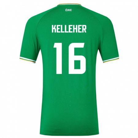 Kandiny Herren Irische Caoimhín Kelleher #16 Grün Heimtrikot Trikot 24-26 T-Shirt