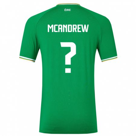 Kandiny Herren Irische Niall Mcandrew #0 Grün Heimtrikot Trikot 24-26 T-Shirt