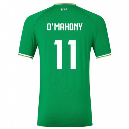 Kandiny Herren Irische Éabha O'mahony #11 Grün Heimtrikot Trikot 24-26 T-Shirt