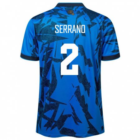 Kandiny Herren El Salvador Alejandro Serrano #2 Blau Heimtrikot Trikot 24-26 T-Shirt