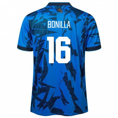 Kandiny Herren El Salvador Elmer Bonilla #16 Blau Heimtrikot Trikot 24-26 T-Shirt