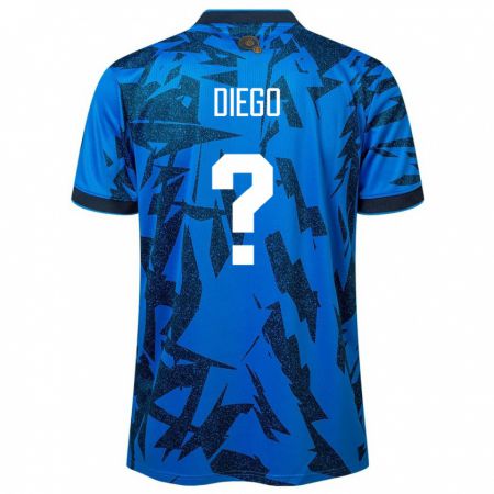 Kandiny Herren El Salvador Diego Vásquez #0 Blau Heimtrikot Trikot 24-26 T-Shirt