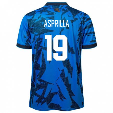 Kandiny Herren El Salvador Jair Asprilla #19 Blau Heimtrikot Trikot 24-26 T-Shirt