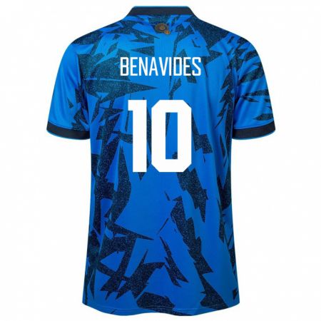 Kandiny Herren El Salvador Matthew Benavides #10 Blau Heimtrikot Trikot 24-26 T-Shirt