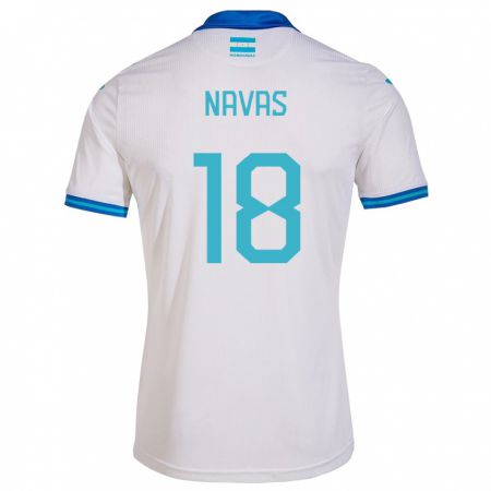 Kandiny Herren Honduras Johan Navas #18 Weiß Heimtrikot Trikot 24-26 T-Shirt