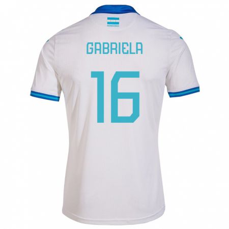 Kandiny Herren Honduras Gabriela García #16 Weiß Heimtrikot Trikot 24-26 T-Shirt