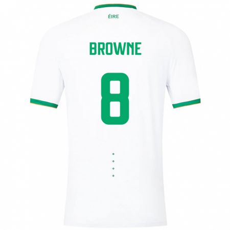 Kandiny Herren Irische Alan Browne #8 Weiß Auswärtstrikot Trikot 24-26 T-Shirt