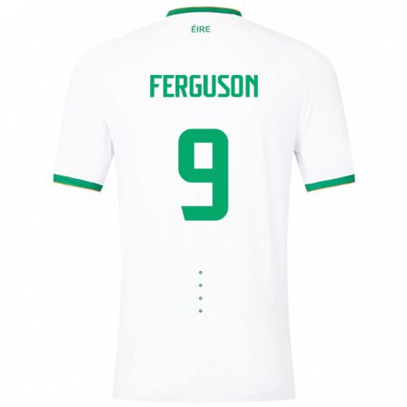 Kandiny Herren Irische Evan Ferguson #9 Weiß Auswärtstrikot Trikot 24-26 T-Shirt