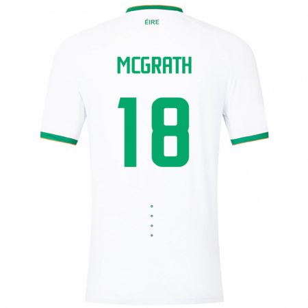 Kandiny Herren Irische Jamie Mcgrath #18 Weiß Auswärtstrikot Trikot 24-26 T-Shirt