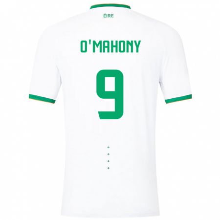 Kandiny Herren Irische Mark O'mahony #9 Weiß Auswärtstrikot Trikot 24-26 T-Shirt