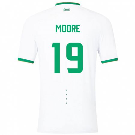 Kandiny Herren Irische Sean Moore #19 Weiß Auswärtstrikot Trikot 24-26 T-Shirt