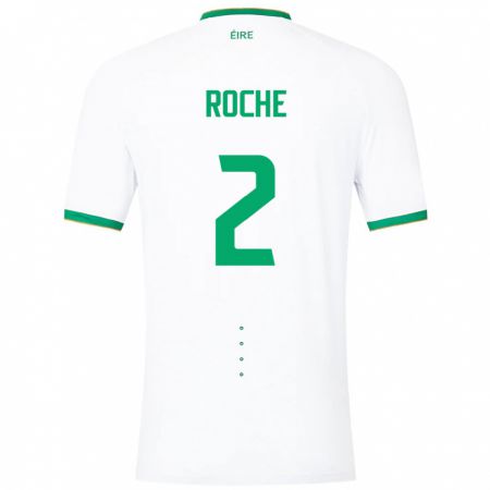 Kandiny Herren Irische James Roche #2 Weiß Auswärtstrikot Trikot 24-26 T-Shirt