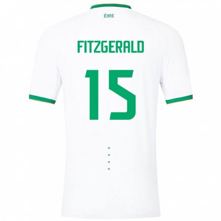 Kandiny Herren Irische Kyle Fitzgerald #15 Weiß Auswärtstrikot Trikot 24-26 T-Shirt