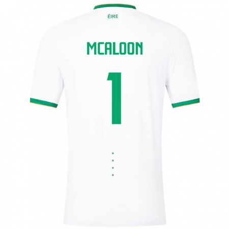 Kandiny Herren Irische Naoisha Mcaloon #1 Weiß Auswärtstrikot Trikot 24-26 T-Shirt