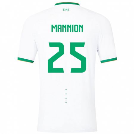 Kandiny Herren Irische Aoife Mannion #25 Weiß Auswärtstrikot Trikot 24-26 T-Shirt