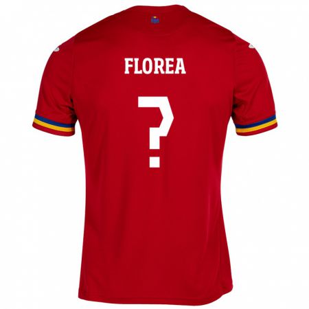 Kandiny Herren Rumänische Andrei Florea #8 Rot Auswärtstrikot Trikot 24-26 T-Shirt