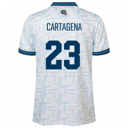 Kandiny Herren El Salvador Melvin Cartagena #23 Weiß Auswärtstrikot Trikot 24-26 T-Shirt