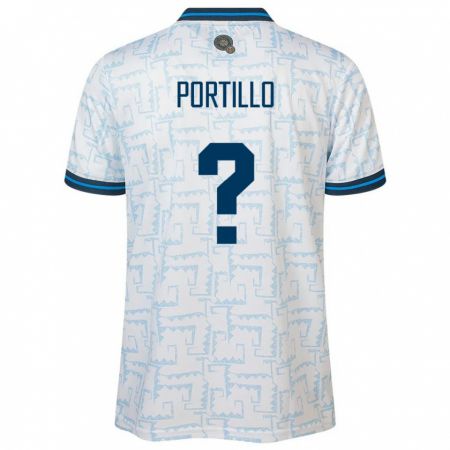 Kandiny Herren El Salvador Cristian Portillo #0 Weiß Auswärtstrikot Trikot 24-26 T-Shirt