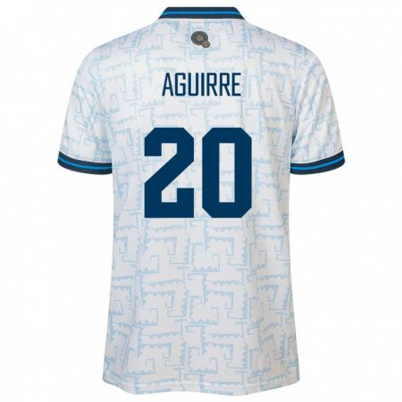 Kandiny Herren El Salvador Jonathan Aguirre #20 Weiß Auswärtstrikot Trikot 24-26 T-Shirt