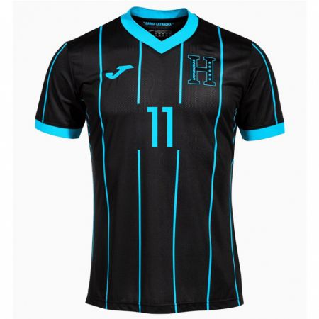 Kandiny Herren Honduras Bryan Sáenz #11 Schwarz Auswärtstrikot Trikot 24-26 T-Shirt