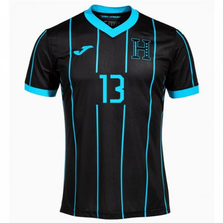 Kandiny Herren Honduras Edwin Maldonado #13 Schwarz Auswärtstrikot Trikot 24-26 T-Shirt