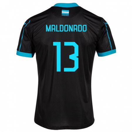 Kandiny Herren Honduras Edwin Maldonado #13 Schwarz Auswärtstrikot Trikot 24-26 T-Shirt