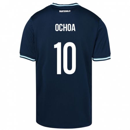 Kandiny Herren Guatemala José Ochoa #10 Blau Auswärtstrikot Trikot 24-26 T-Shirt