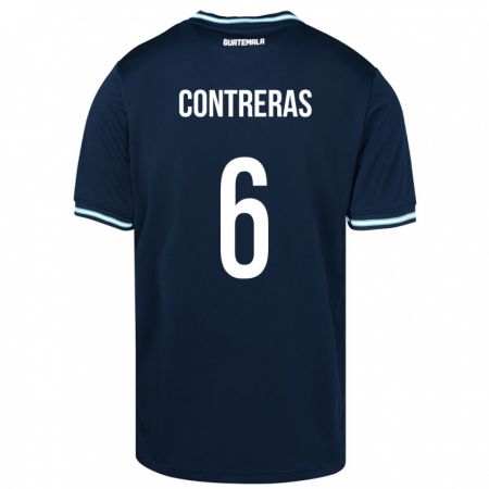 Kandiny Herren Guatemala María Contreras #6 Blau Auswärtstrikot Trikot 24-26 T-Shirt