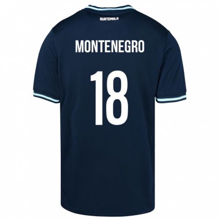 Kandiny Herren Guatemala Vivian Montenegro #18 Blau Auswärtstrikot Trikot 24-26 T-Shirt