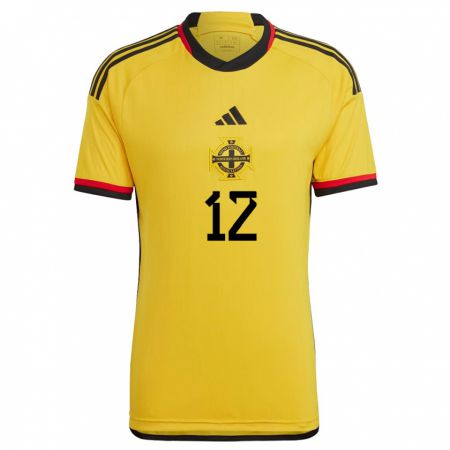 Kandiny Herren Nordirland Conor Hazard #12 Weiß Auswärtstrikot Trikot 24-26 T-Shirt